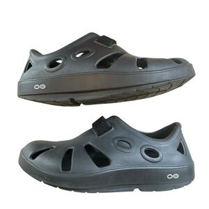 Oofoos Oocandoo Recovery Sandals Slip On Black Unisex Men’s 9 Womens 11 Comfort